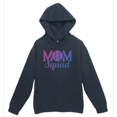 Mom Squad Sports Player Athletic Mothers Day Baseball Gift Urban Pullover Hoodie