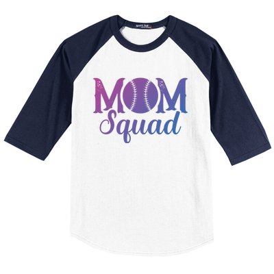 Mom Squad Sports Player Athletic Mothers Day Baseball Gift Baseball Sleeve Shirt