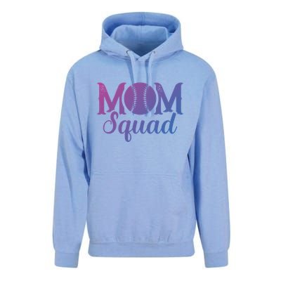 Mom Squad Sports Player Athletic Mothers Day Baseball Gift Unisex Surf Hoodie