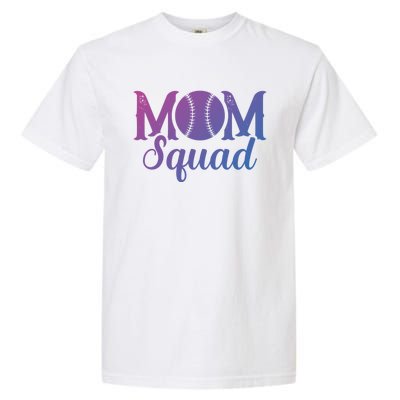 Mom Squad Sports Player Athletic Mothers Day Baseball Gift Garment-Dyed Heavyweight T-Shirt