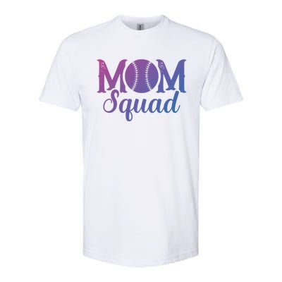 Mom Squad Sports Player Athletic Mothers Day Baseball Gift Softstyle CVC T-Shirt