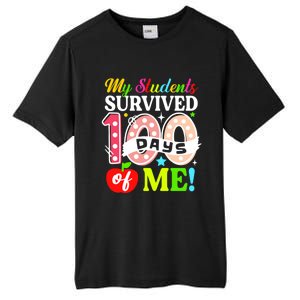 My Students Survived 100 Days Of Me Funny Gift Teachers Students Gift Tall Fusion ChromaSoft Performance T-Shirt