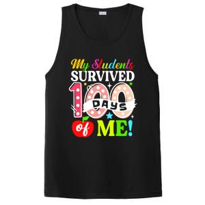 My Students Survived 100 Days Of Me Funny Gift Teachers Students Gift PosiCharge Competitor Tank