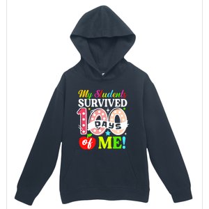 My Students Survived 100 Days Of Me Funny Gift Teachers Students Gift Urban Pullover Hoodie