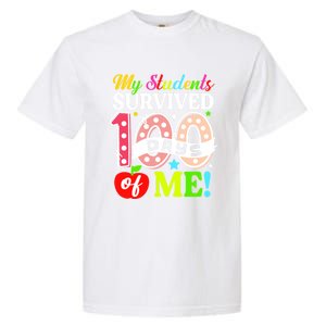 My Students Survived 100 Days Of Me Funny Gift Teachers Students Gift Garment-Dyed Heavyweight T-Shirt