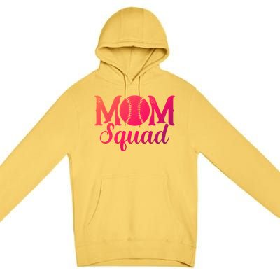 Mom Squad Sports Player Athletic Mothers Day Baseball Gift Premium Pullover Hoodie