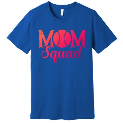 Mom Squad Sports Player Athletic Mothers Day Baseball Gift Premium T-Shirt