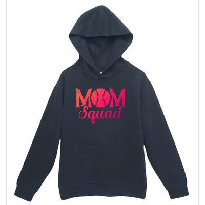 Mom Squad Sports Player Athletic Mothers Day Baseball Gift Urban Pullover Hoodie