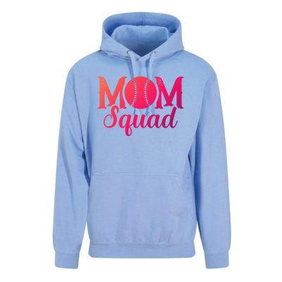 Mom Squad Sports Player Athletic Mothers Day Baseball Gift Unisex Surf Hoodie