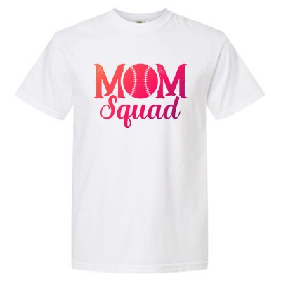 Mom Squad Sports Player Athletic Mothers Day Baseball Gift Garment-Dyed Heavyweight T-Shirt