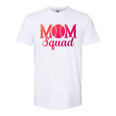 Mom Squad Sports Player Athletic Mothers Day Baseball Gift Softstyle CVC T-Shirt