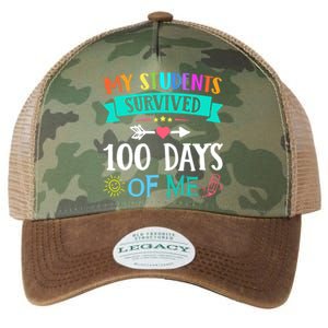 My Students Survived 100 Days Of Me Teacher Gift Legacy Tie Dye Trucker Hat