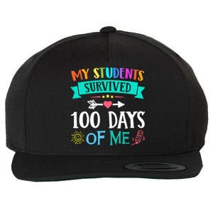 My Students Survived 100 Days Of Me Teacher Gift Wool Snapback Cap