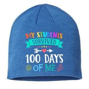 My Students Survived 100 Days Of Me Teacher Gift Sustainable Beanie