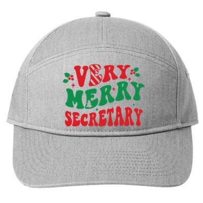 Merry Secretary School Christmas 7-Panel Snapback Hat