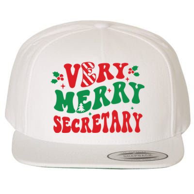 Merry Secretary School Christmas Wool Snapback Cap