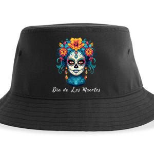 Mexican Sugar Skull Girl Halloween Dia De Los Muertos Sustainable Bucket Hat