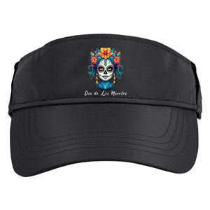 Mexican Sugar Skull Girl Halloween Dia De Los Muertos Adult Drive Performance Visor