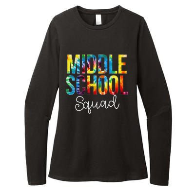 Middle School Squad Tie Dye Appreciation Day Back To School Womens CVC Long Sleeve Shirt