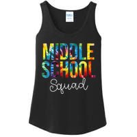 Middle School Squad Tie Dye Appreciation Day Back To School Ladies Essential Tank