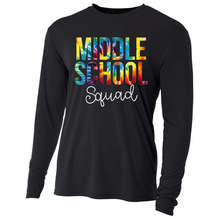 Middle School Squad Tie Dye Appreciation Day Back To School Cooling Performance Long Sleeve Crew