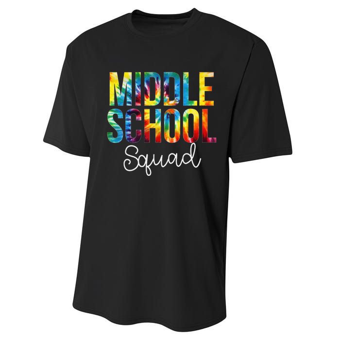 Middle School Squad Tie Dye Appreciation Day Back To School Performance Sprint T-Shirt