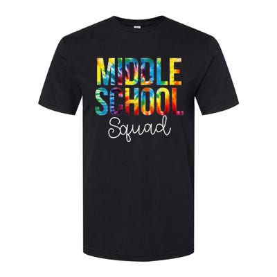 Middle School Squad Tie Dye Appreciation Day Back To School Softstyle CVC T-Shirt