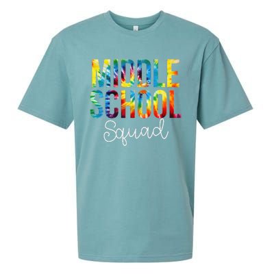 Middle School Squad Tie Dye Appreciation Day Back To School Sueded Cloud Jersey T-Shirt