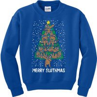 Merry Slothmas Sloth Christmas Tree Funny Lazy Animal Gift Great Gift Kids Sweatshirt