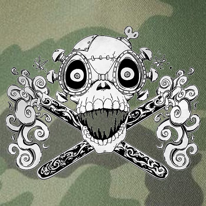 Mad Science Skull And Crossbones Legacy Tie Dye Trucker Hat