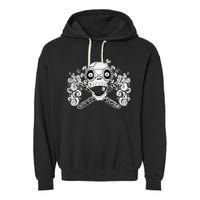 Mad Science Skull And Crossbones Garment-Dyed Fleece Hoodie