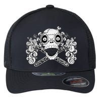 Mad Science Skull And Crossbones Flexfit Unipanel Trucker Cap