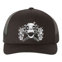 Mad Science Skull And Crossbones Yupoong Adult 5-Panel Trucker Hat