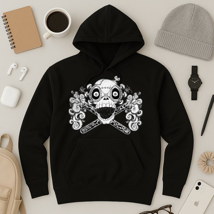 Mad Science Skull And Crossbones Hoodie