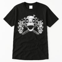 Mad Science Skull And Crossbones Tall T-Shirt