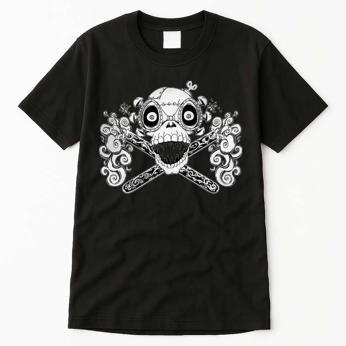 Mad Science Skull And Crossbones Tall T-Shirt