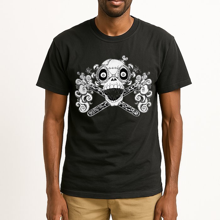 Mad Science Skull And Crossbones Tall T-Shirt