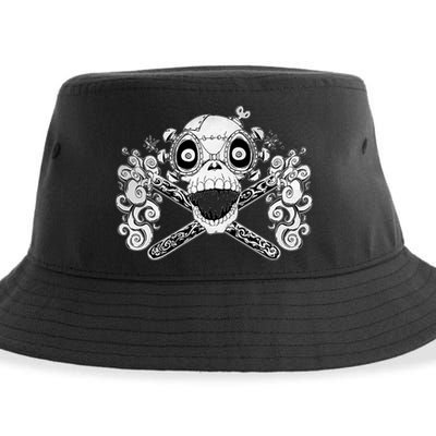 Mad Science Skull And Crossbones Sustainable Bucket Hat