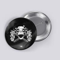 Mad Science Skull And Crossbones Button