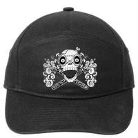 Mad Science Skull And Crossbones 7-Panel Snapback Hat