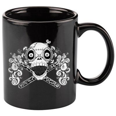 Mad Science Skull And Crossbones 11oz C Handle Ceramic Mug