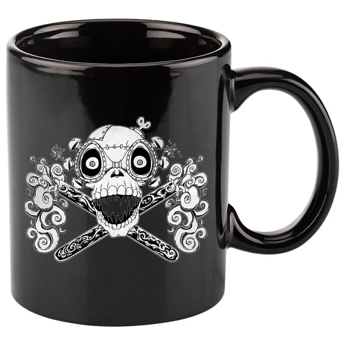Mad Science Skull And Crossbones 11oz C Handle Ceramic Mug