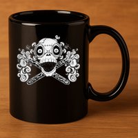 Mad Science Skull And Crossbones 11oz C Handle Ceramic Mug