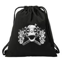 Mad Science Skull And Crossbones Drawstring Bag
