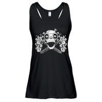 Mad Science Skull And Crossbones Ladies Essential Flowy Tank