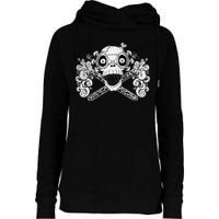Mad Science Skull And Crossbones Womens Funnel Neck Pullover Hood