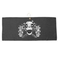 Mad Science Skull And Crossbones Large Microfiber Waffle Golf Towel