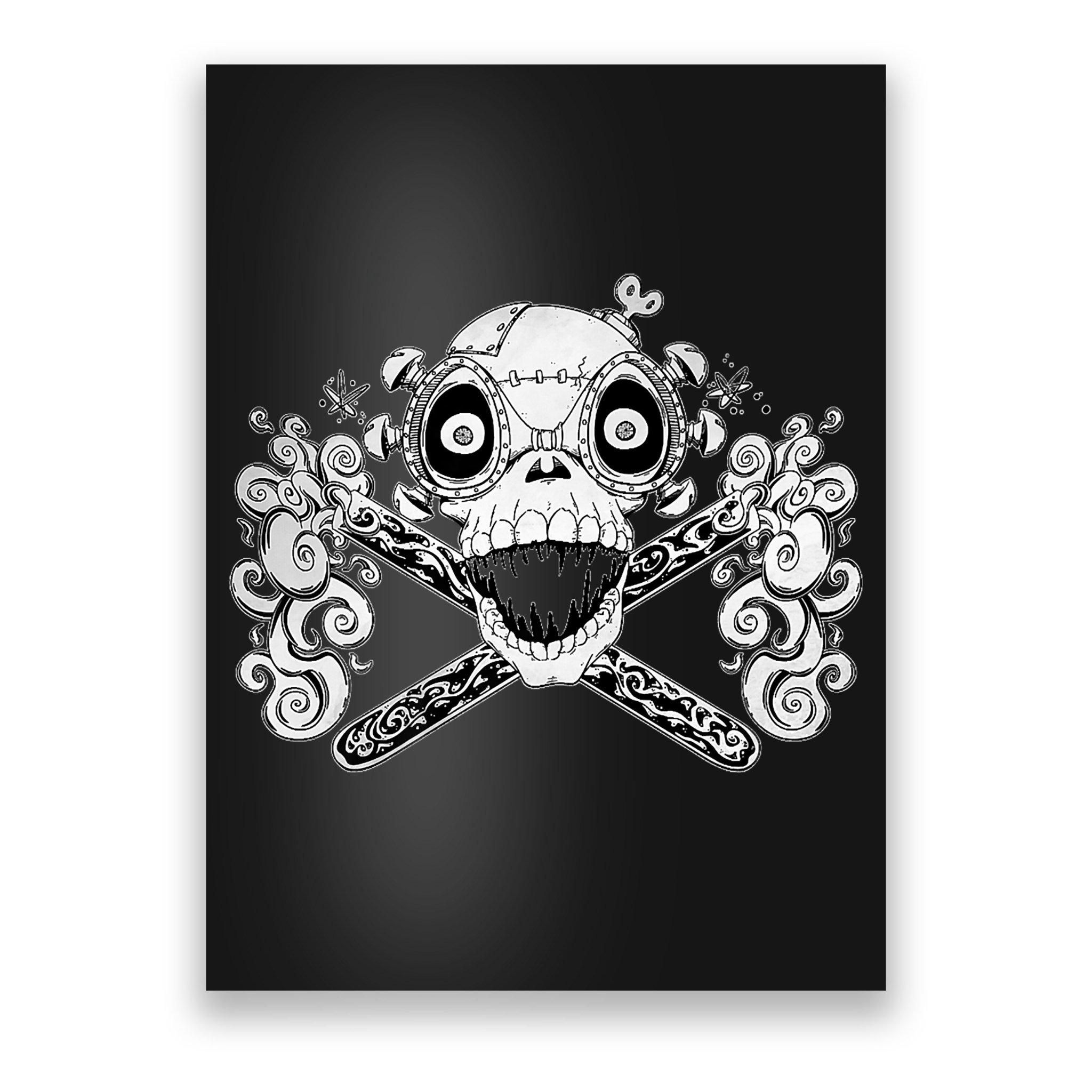 Mad Science Skull And Crossbones Poster