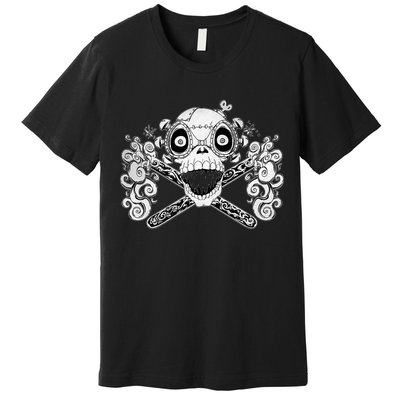Mad Science Skull And Crossbones Premium T-Shirt