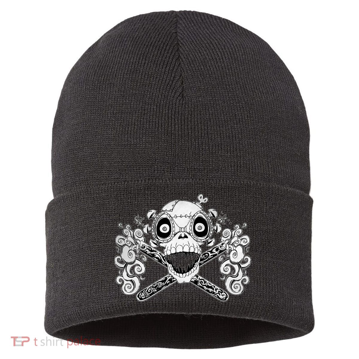 Mad Science Skull And Crossbones Sustainable Knit Beanie